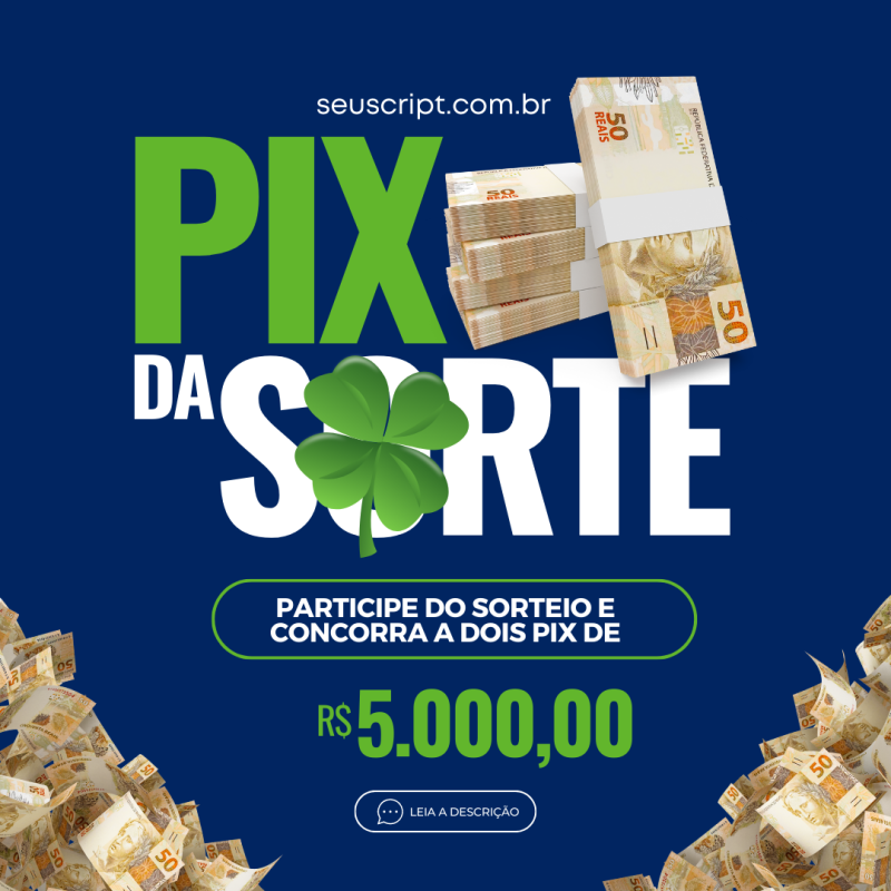 Sorteio Especial de R$5.000 via PIX – Sua Chance de Ganhar está Aqui!